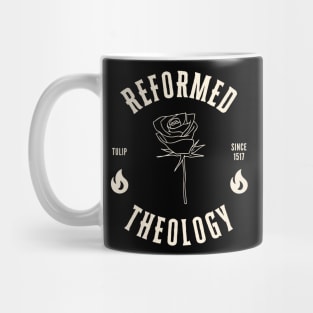 Tulip since 1517 reformed theology gold design Mug